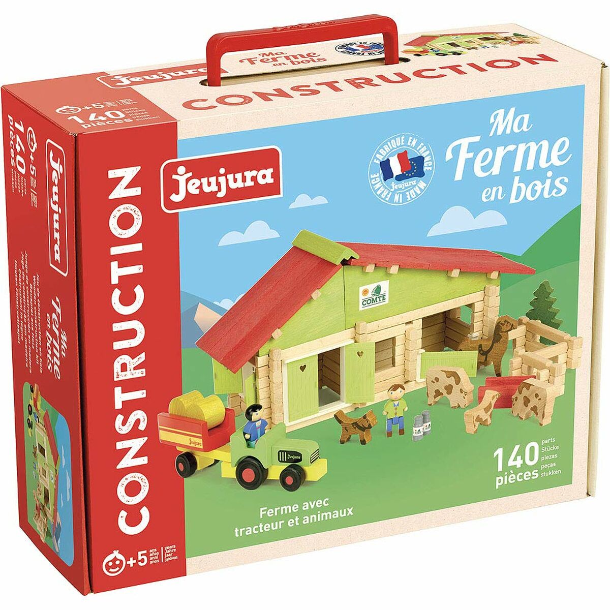 Jeujura Bauernhof Mit Tieren Jeujura Wooden Farm Playset