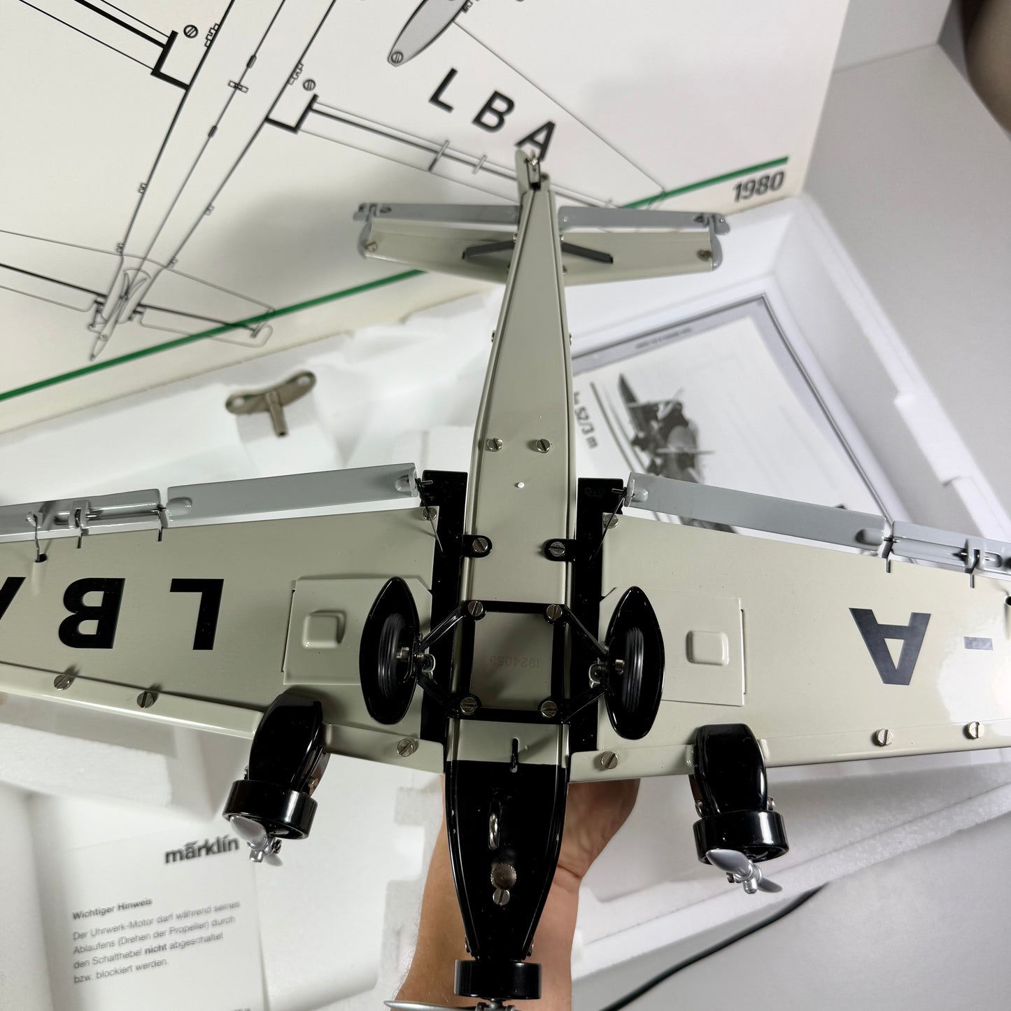 Märklin Metall 1980 Junkers Ju 52 mit Zertifikat (Neuwertig)