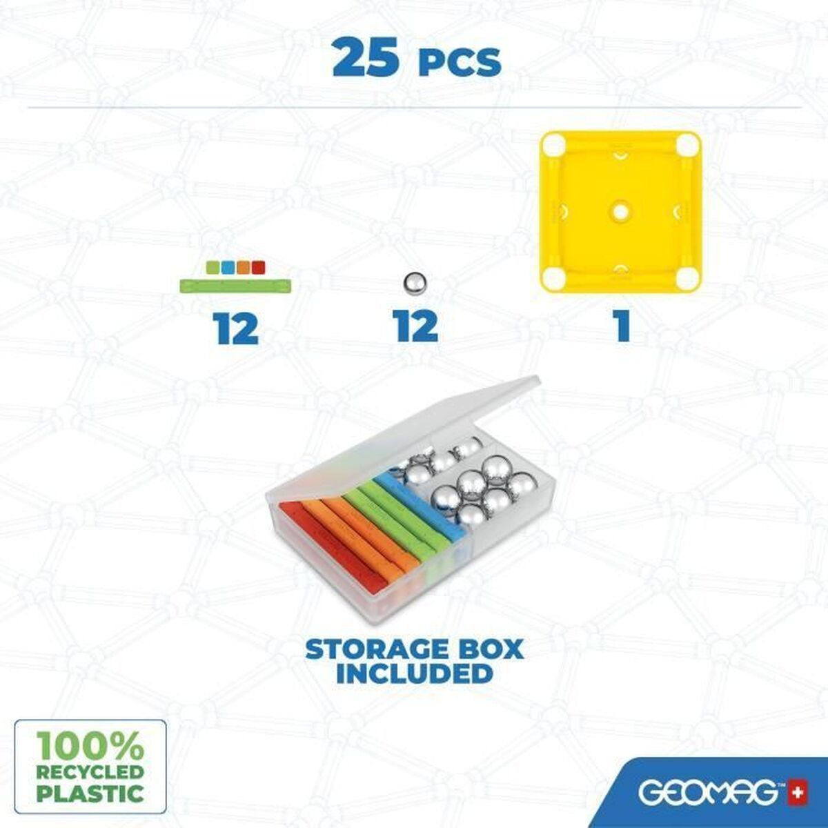 Geomag Konstruktionsspiel Geomag 25 Stücke