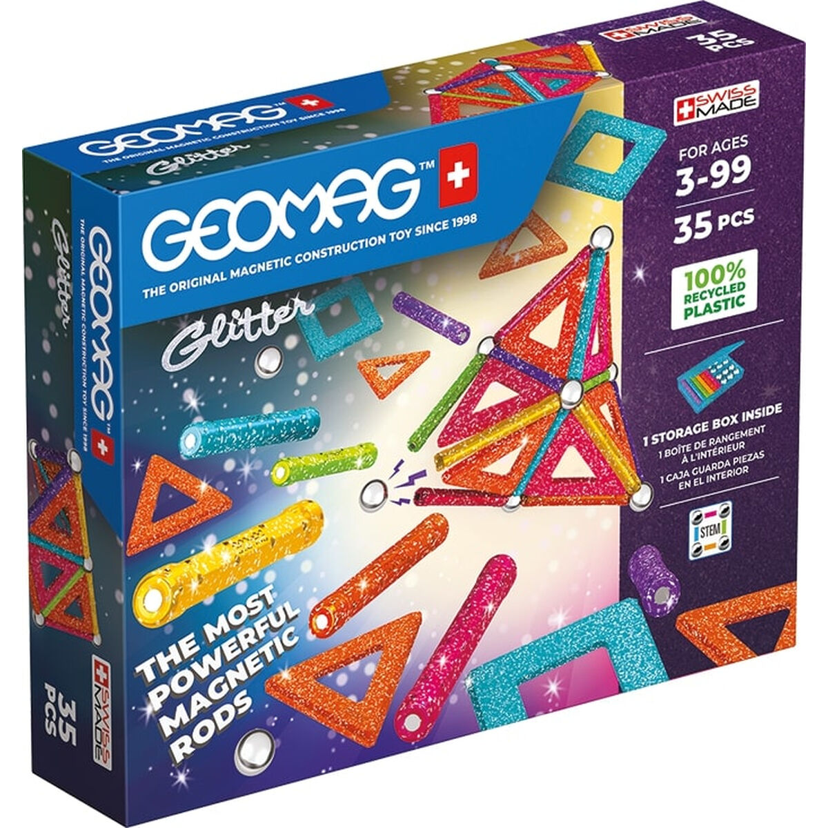 Geomag Playset Geomag Glitter (35 Stücke)