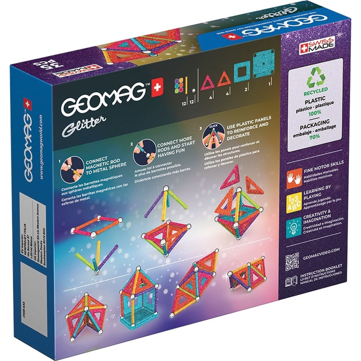 Geomag Playset Geomag Glitter (35 Stücke)