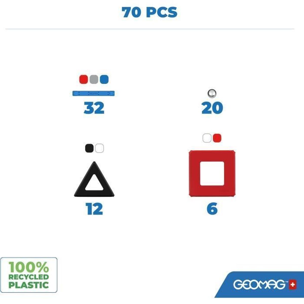 Geomag Konstruktionsspiel Geomag Nasa Shuttle 70 Piezas