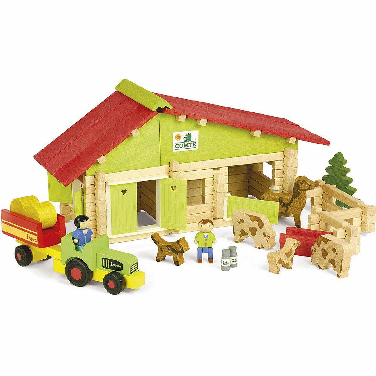 Jeujura Bauernhof Mit Tieren Jeujura Wooden Farm Playset