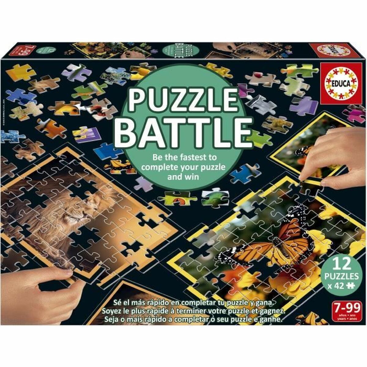 Educa Puzzle Educa Battle Jr Natura 42 Stücke (12 Stück)