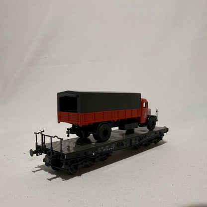Märklin 48756 Schwerlast-Flachwagen mit Feuerwehrgerätewagen