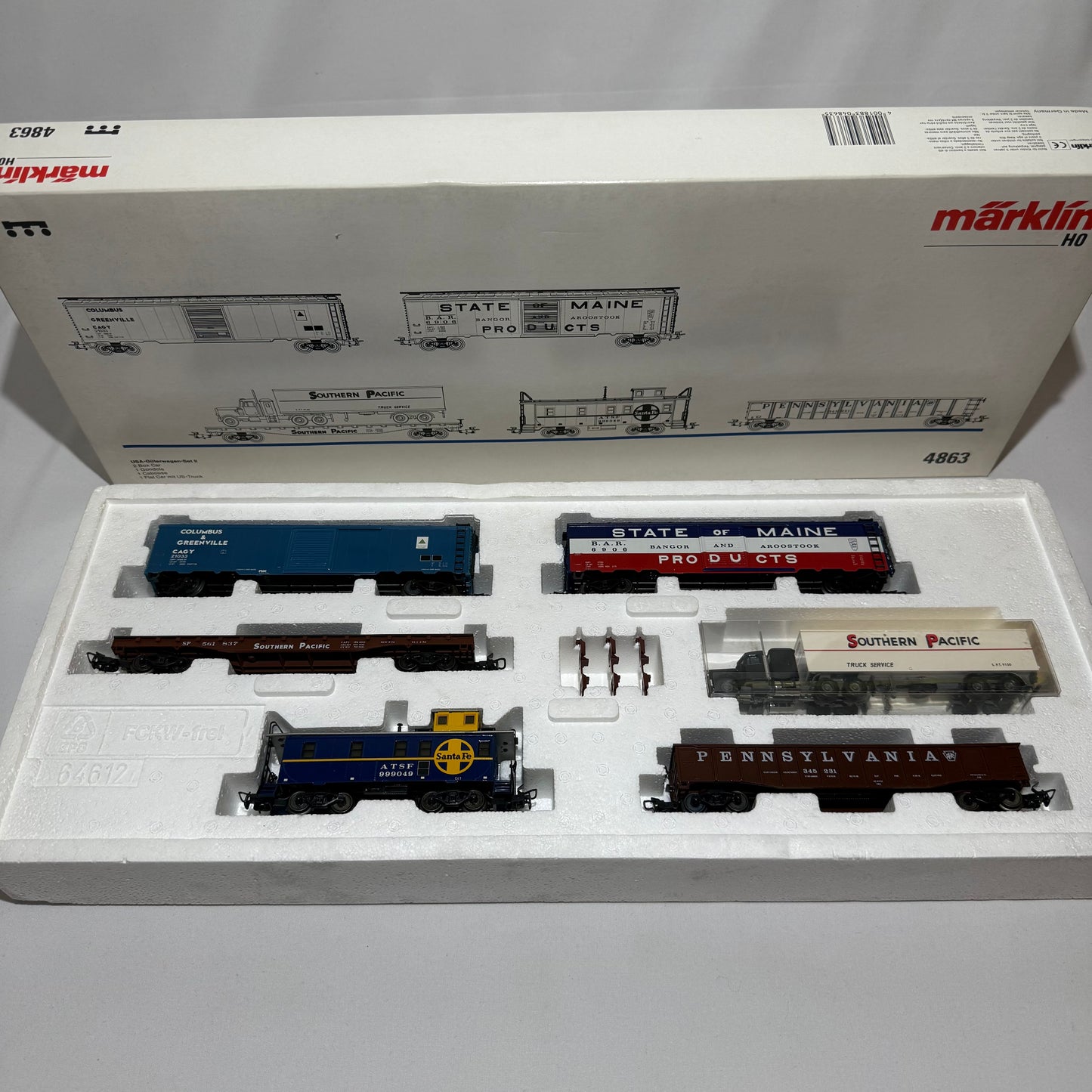 Märklin 4863 USA Güterwagen Set II