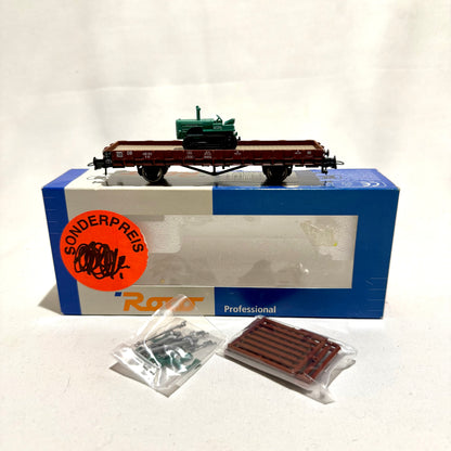 Roco 47940 Güterwagen (mit Raupenschlepper)