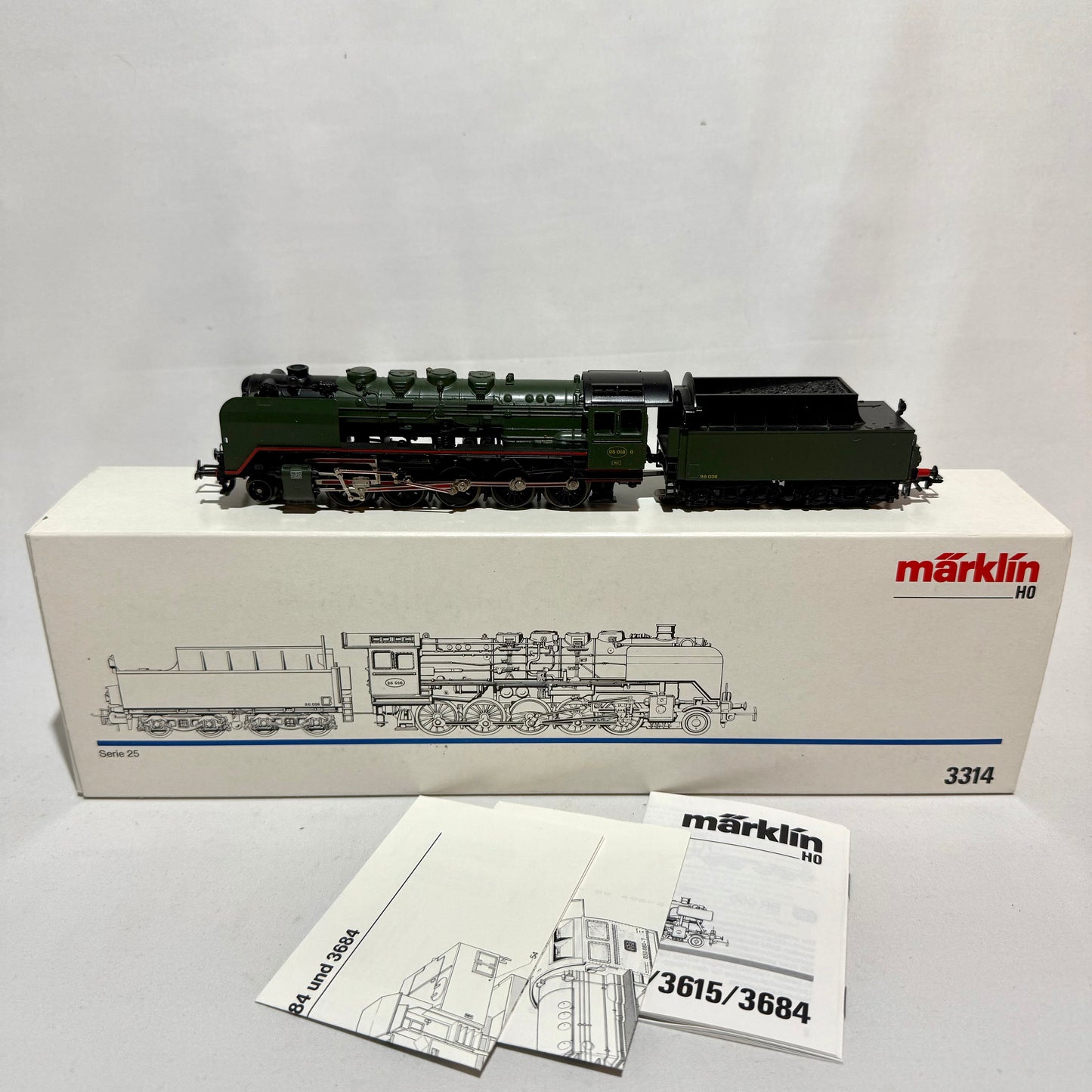 Märklin 3314 Dampflokomotive Serie 25 H0