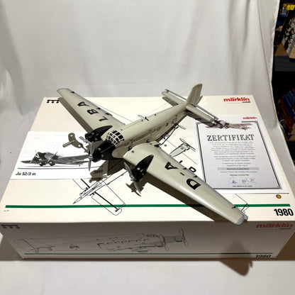 Märklin Metall 1980 Junkers Ju 52 mit Zertifikat