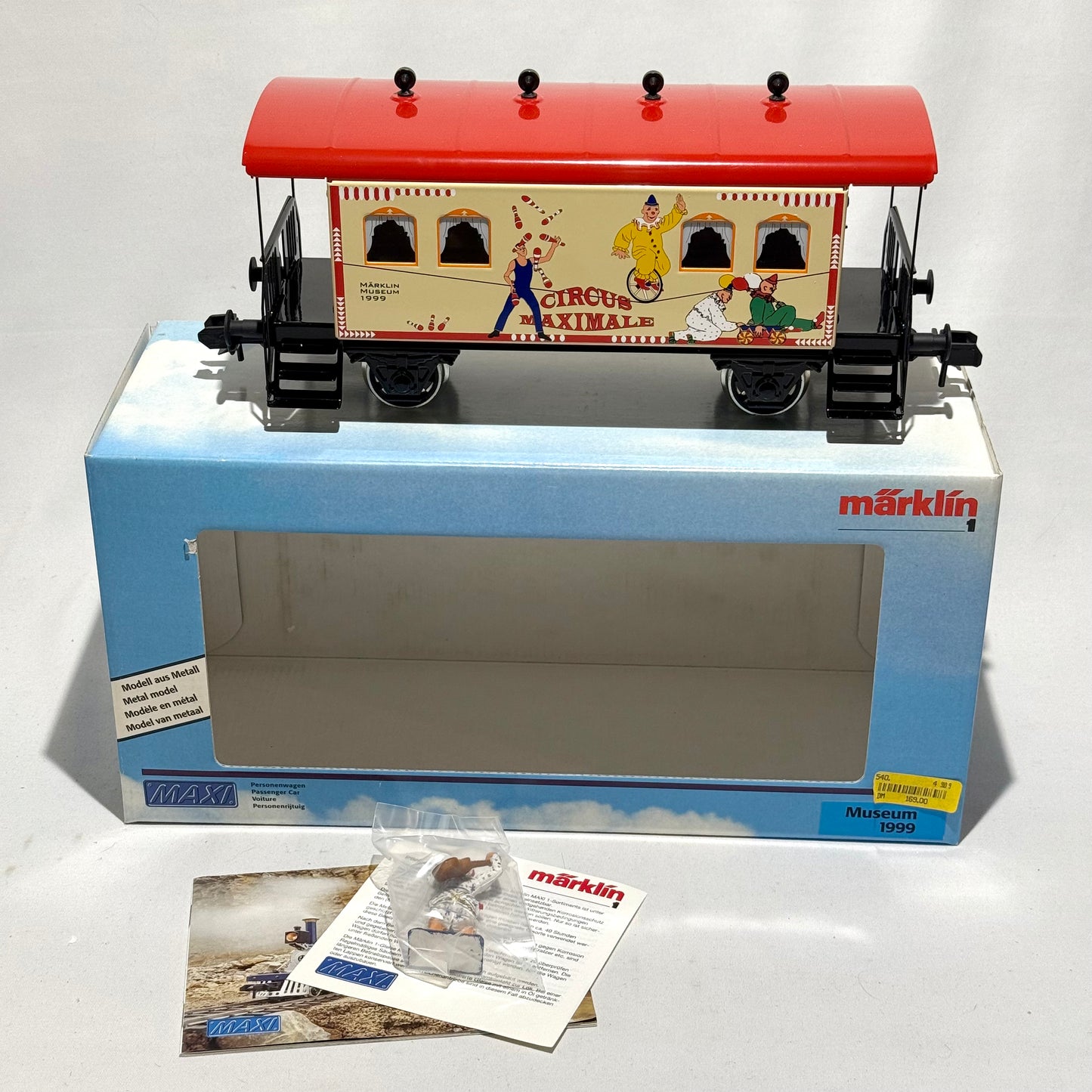 Märklin Maxi Museumswagen 1999 "Circus Maximale" Spur 1