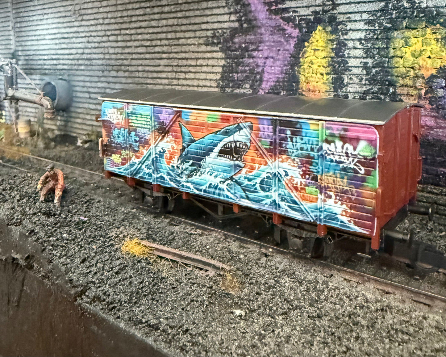 Graffiti-Konfiguration / Geschlossener Güterwagen