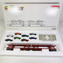 Märklin 47123 Doppel-Autotransportwagen mit 8 PKW´s H0