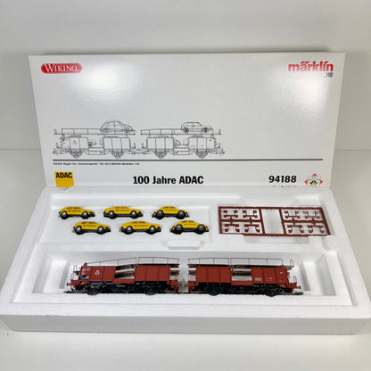 Märklin 94188 Wagen Set "Autotransporter - "100 Jahre ADAC" H0