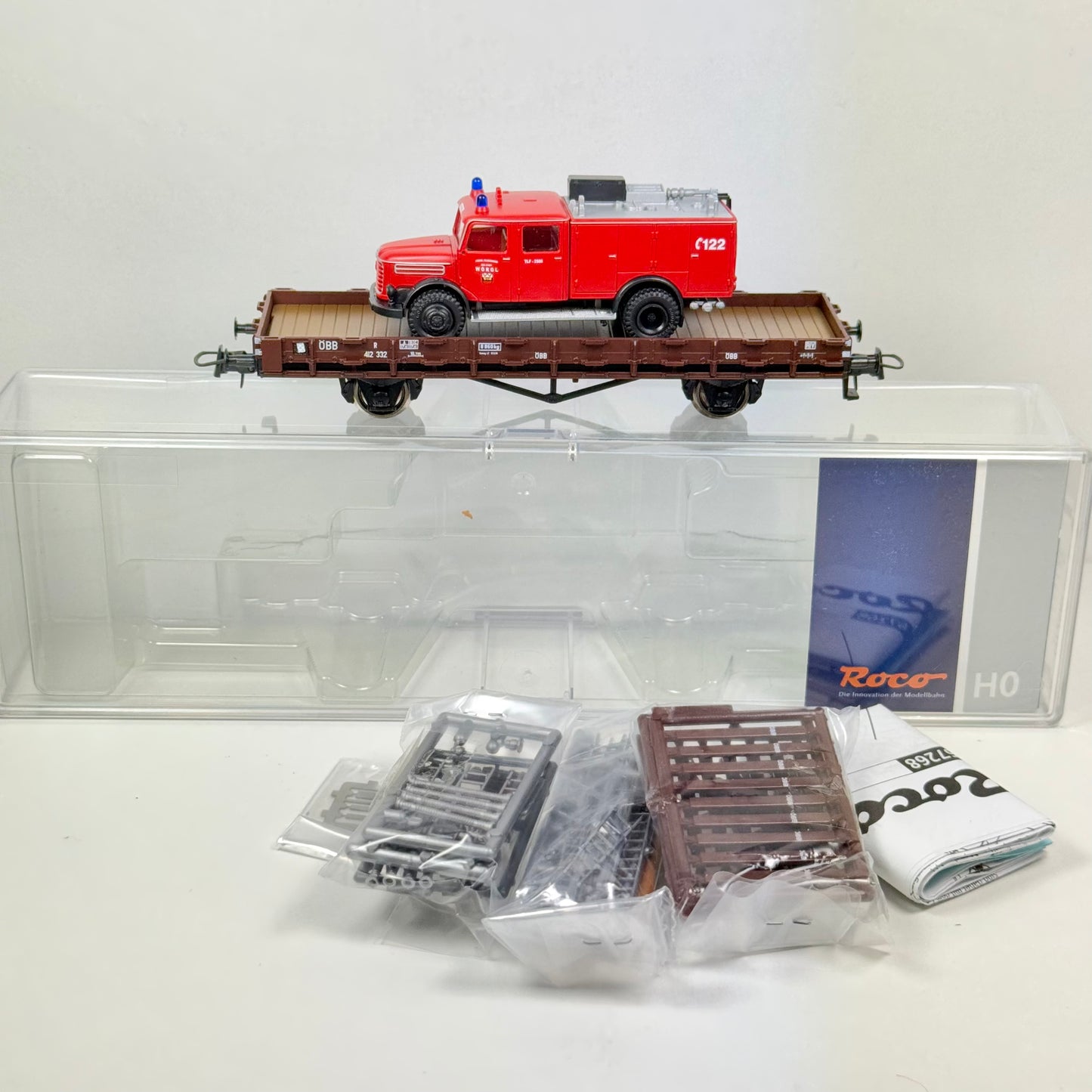 Roco 67268 Güterwagen Steyr Feuerwehr ÖBB DC H0