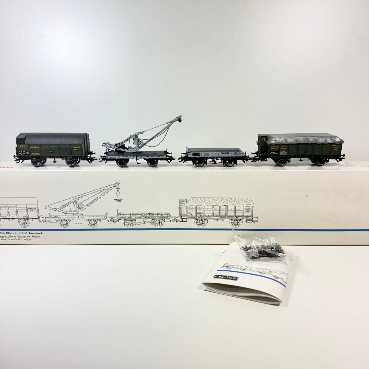 Märklin 4897 Wagen-Set der K.Bay.Sts.B. zum Torf-Transport H0