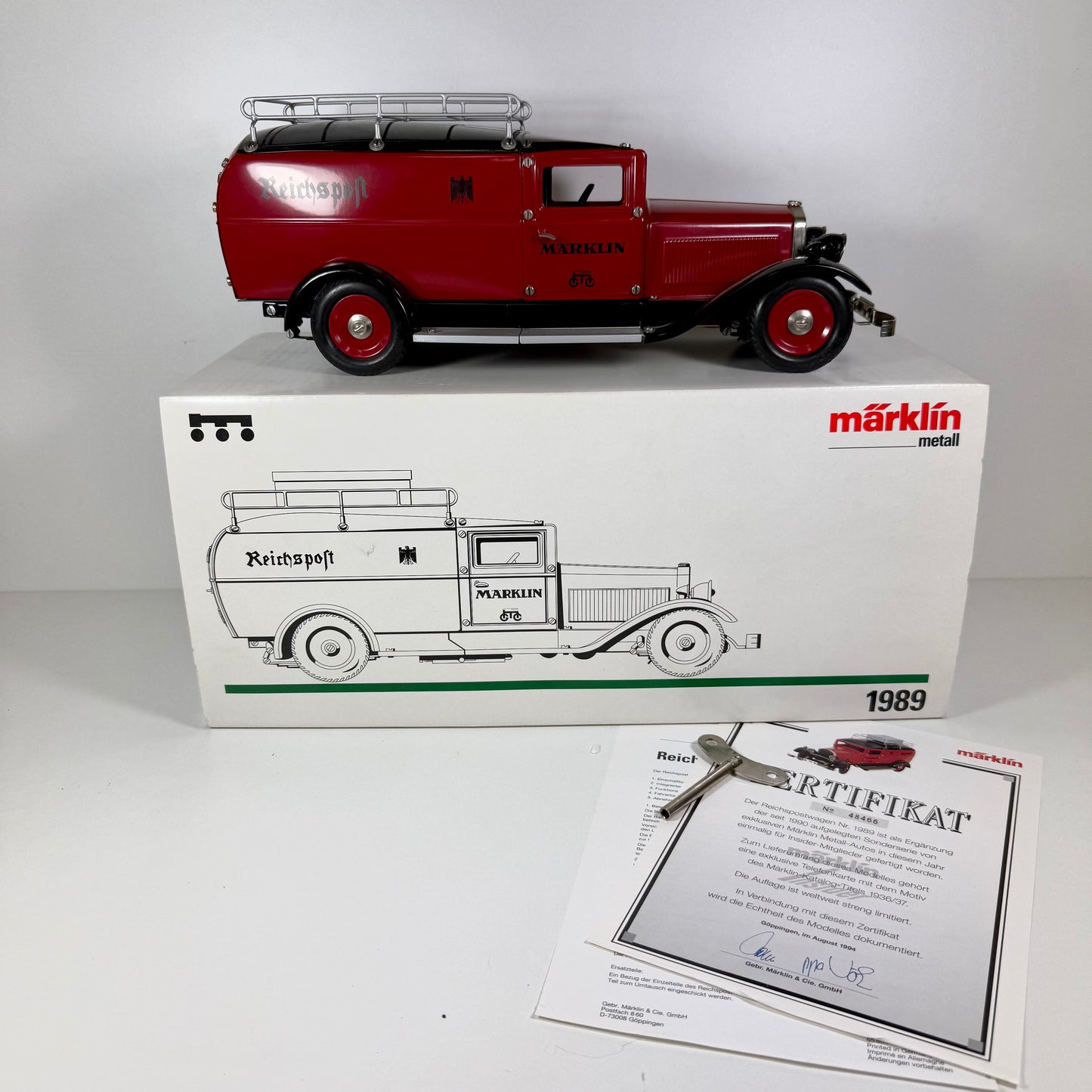 Märklin Metall Postwagen Reichspost 1989