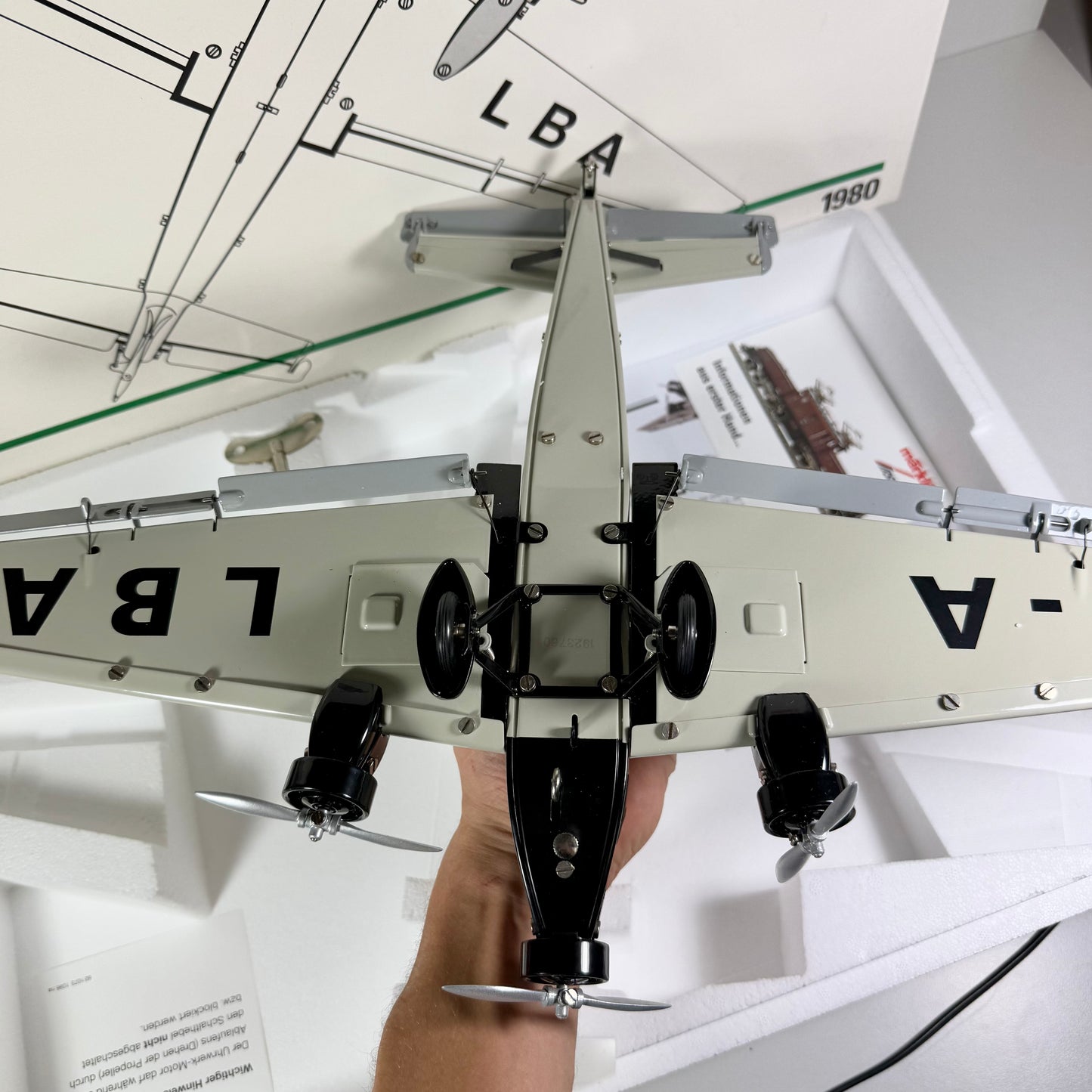 Märklin Metall 1980 Junkers Ju 52 mit Zertifikat