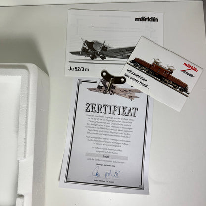 Märklin Metall 1980 Junkers Ju 52 mit Zertifikat