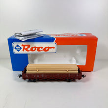 Roco 46031.C Niederbordwagen mit Holz DB DC H0