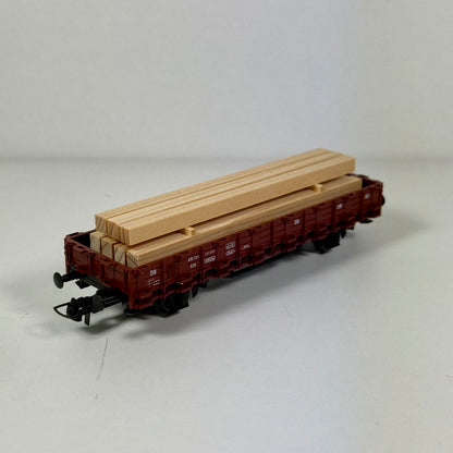 Roco 46031.C Niederbordwagen mit Holz DB DC H0