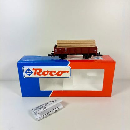 Roco 46034.A Güterwagen mit Holz DB DC H0