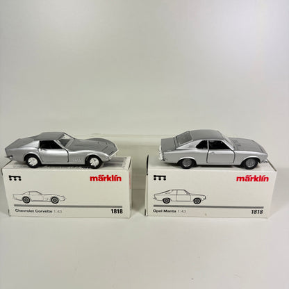 Märklin 1818 Chevrolet Corvette / Opel Manta 1:43
