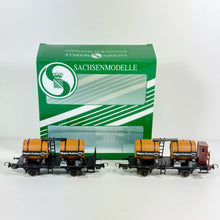 Sachsenmodelle 14105 Weinfaßwagen-Set KPEV AC H0